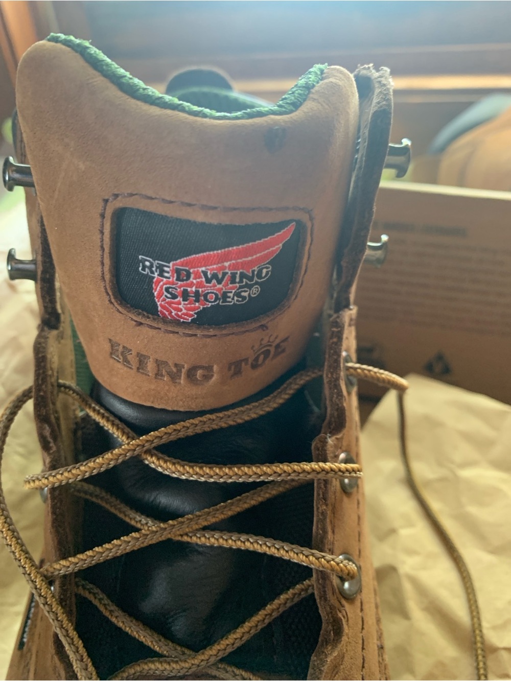 New in box Red Wing Shoes Brown Men's 6-Inch Waterproof Safety Toe Boot - Picture 10 of 10
